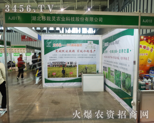湖北移栽靈農(nóng)業(yè)在2013南京雙交會的展位大氣而宏偉