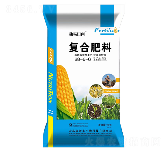 高塔脲甲醛工藝含黃腐酸鉀復合肥料28-6-6-獨霸田間-碩沃豐